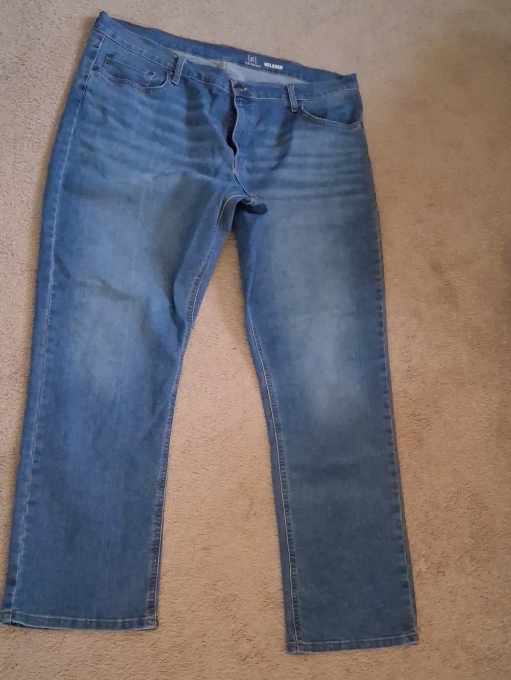 George Relaxed Fit Light Blue Men's Jeans 40 X 32